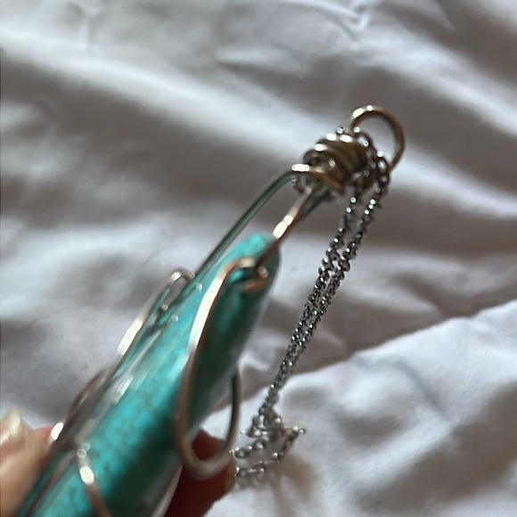 Wire art Howlite stone. - Picture 4 of 6